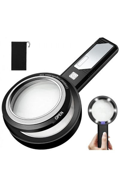 OEM 2290 2290 Illuminated Handheld Magnifier 15X (10X/5X)