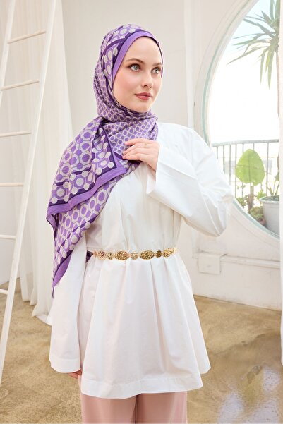 Silk Home Urban Hours Marble Purple Mayda Shawl
