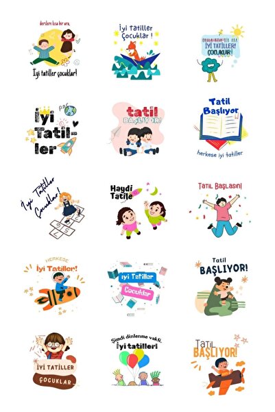 One Little Happiness İyi Tatiller Sticker, Ara Tatil, Sömestr Tatili Sticker ...