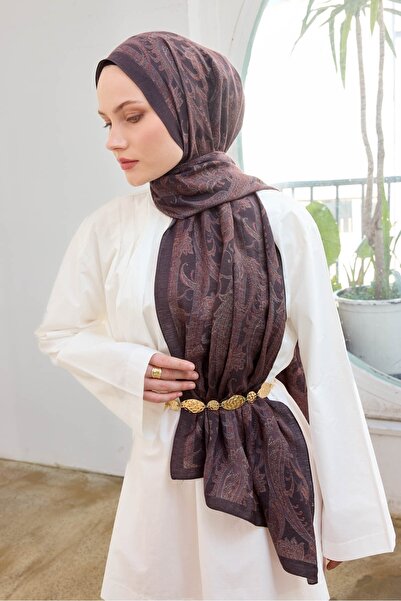 Silk Home Urban Hours Shawl Pattern Dark Purple Mayda Shawl
