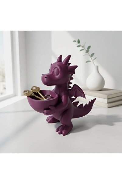 OEM Dragon Decorativ Imprimat 3D cu Bol Suport pentru Obiecte Mici - Purple r...