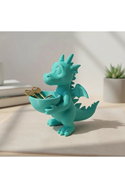 OEM Dragon Decorativ Imprimat 3D cu Bol Suport pentru Obiecte Mici