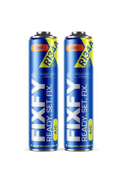 FIXFY Gaz de reîncărcare aer condiționat 3 în 1, 500ml - 2x BUCĂȚI MARI +70% ...