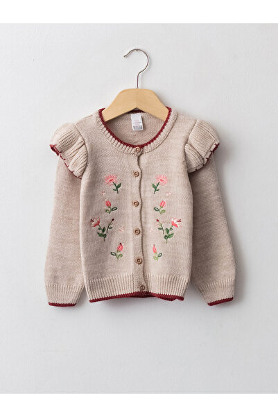 LC Waikiki Cardigan de tricot pentru fetiță, cu mânecă lungă, cu decolteu rot...