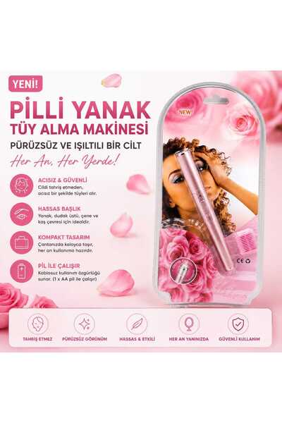 ASG KAŞ , YANAK FAVORİ TEMİZLEME VE TÜY ALMA CİHAZI PİLLİ.