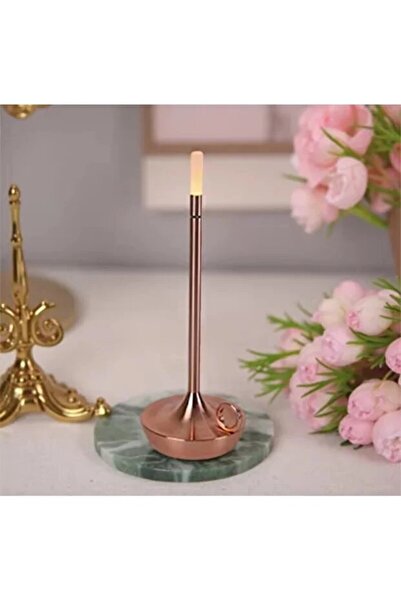 Afra Lighting Premium Şarjlı Masa Lambası - Amber Işıklı Modern Şamdan Abajur...