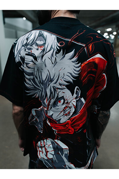 SHINOBIX Jujutsu Kaisen Anime Itadori Yuji I'M You Full-Print Oversize Printe...