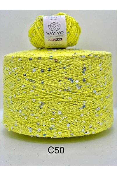 VAVIVO HANDKNITTING YARNS 50GR-VAVIVO GALAXY 3+6 MM İRİ PULLU EL ÖRGÜ VE ÇANT...