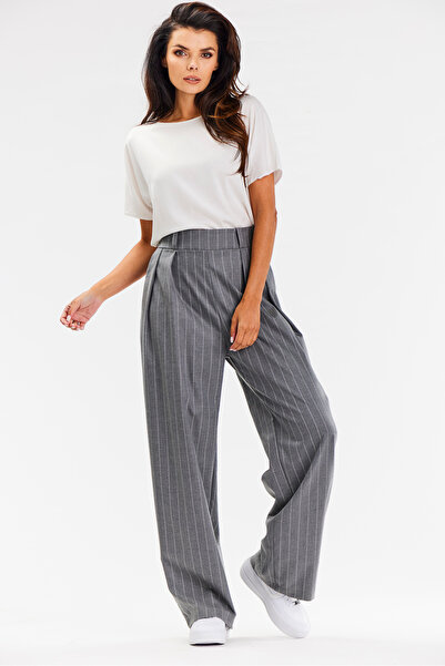 Awama Pantaloni A677 pentru dama Awama, Poliester, Gri, S