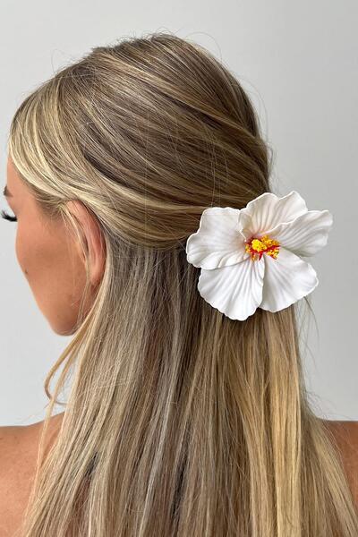 New Obsessions Agrafă de păr cu flori tropicale