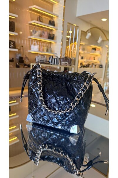 DUYGUSHOESBAG Imported Women's Shiny Leather Two-Strap Bag 27194