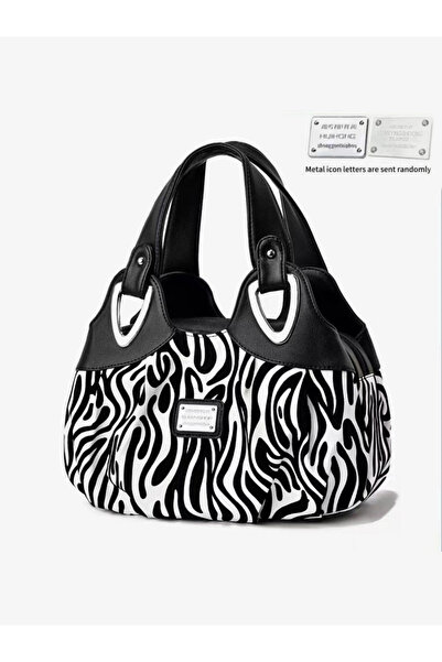 Take Two By Styli Printed Dual Handle Zip Closure Handbag
