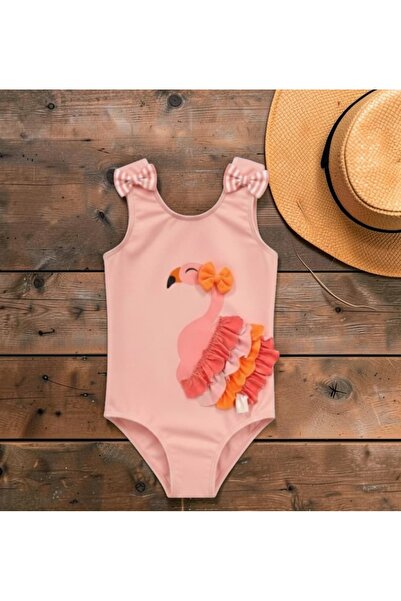 Patriko Girls' 3D Pink Flamingo Ribbon Detail Swimsuit Ages 3-7 - Buy 1 Size ...