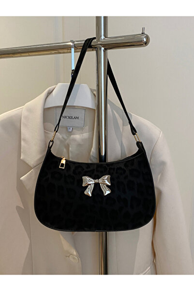 Take Two By Styli Leopard Print Bow Detail Shoulder Bag