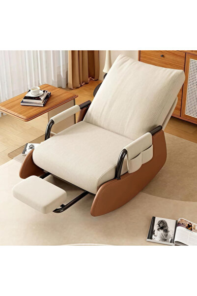 Diason Premium Corduroy Recliner Rocking Chair with Footrest | Adjustable 3-P...