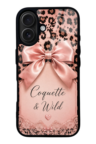 Spoyi iPhone 16 Coquette Wild Bow Tasarımlı Glossy Telefon Kılıfı