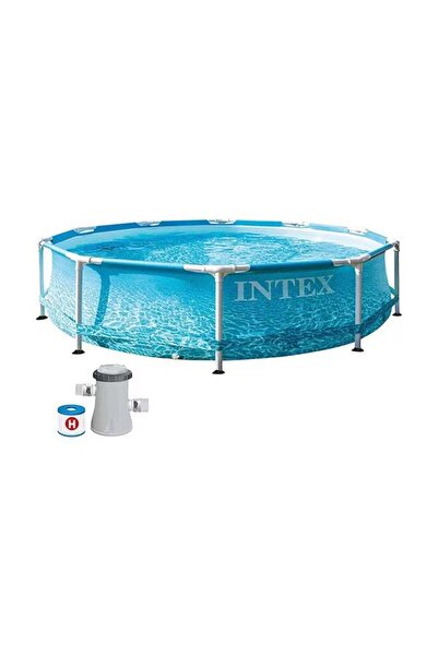 Intex حوض سباحة دائري بإطار معدني 305×76 سم