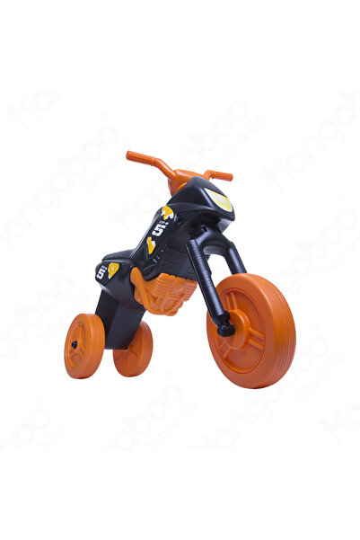 Enduro Bicicletă fără pedale negru/portocaliu Maxi, 3-6 ani