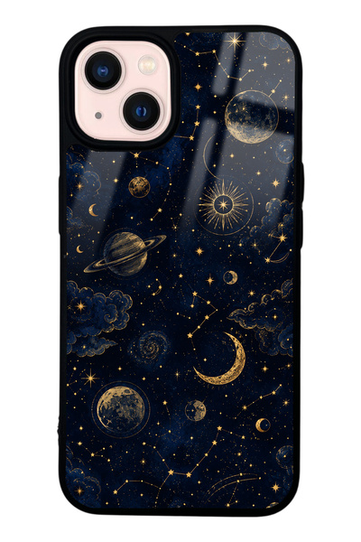 Spoyi iPhone 13 Celestial Night Tasarımlı Glossy Telefon Kılıfı