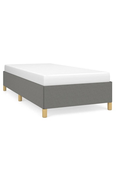 vidaxl Cadru de pat fără saltea, gri închis, 90x190 cm, textil