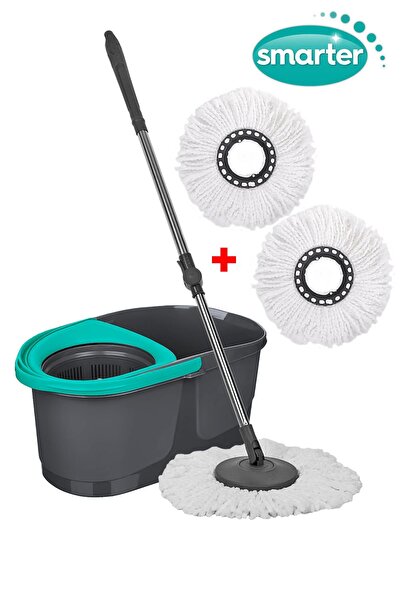 SMARTER DARK Otomatik Temizlik Seti + 2 Adet Yedek Mikrofiber Mop Paspas