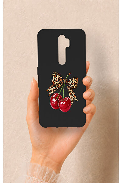 Vip Case Oppo A9 2020 Uyumlu Kiraz Fiyonk Desenli Silikon Kılıf