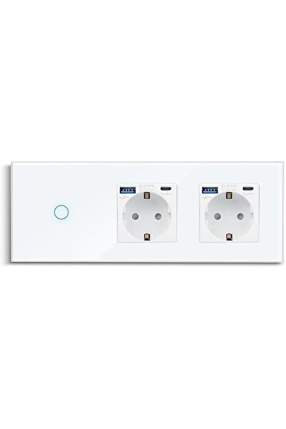 CnBingo Διακόπτης αφής με διπλή πρίζα και USB, CNBINGO, Γρήγορη φόρτιση, 500 ...