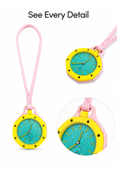 DAT 1pc Octagonal Pendant Lanyard Watch, Trendy Unisex Quartz Hanging Neck Wa...