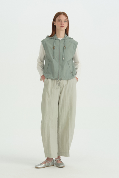 Nihan Hooded Parachute Vest - Mint