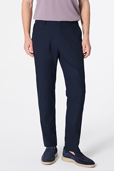 Tween Relaxed Fit (Pilesiz) Lacivert Kumaş Pantolon
