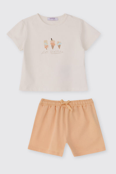 Panço Baby Girl 2-Piece Salmon Set
