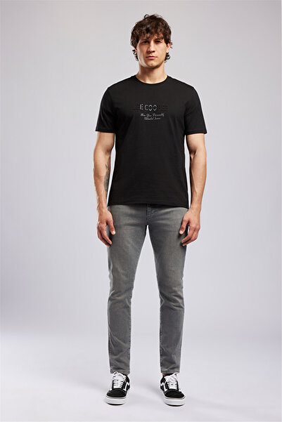Lee Cooper Crna muška majica sa logotipom regularnog kroja 262 LCM 242012 DES...