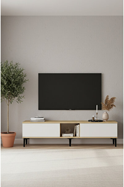cnyr TSA1599DB APLOS TV STAND, TV SEHPASI SAFİRMEŞE-BEYAZ 150CM