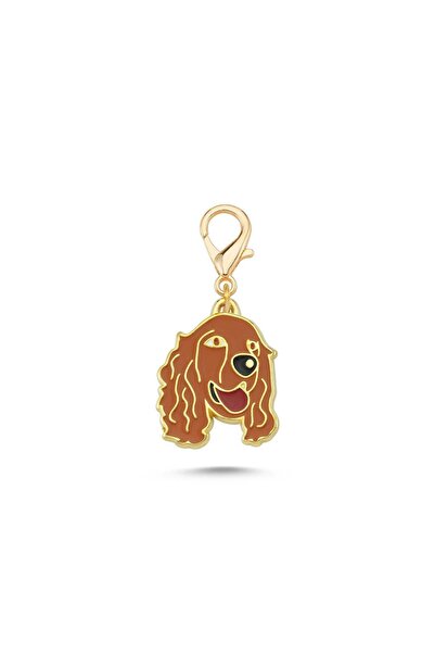 Generic Brand Cocker Red Gold Plated Enameled Accessory