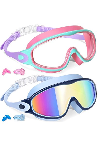 Urban URBANNX Kids Swim Goggles with Nose clip Ear plugs for 3-15 Boys Girls ...