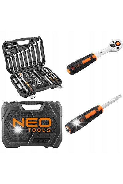 NEO Tools SET CHEI TUBULARE 1/4'' 1/2'' 82 PIESE 10-058 NEO