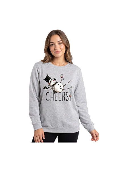 OEM Bluză de damă cu mânecă lungă Longsleeve tematică de Crăciun Om de zăpadă...