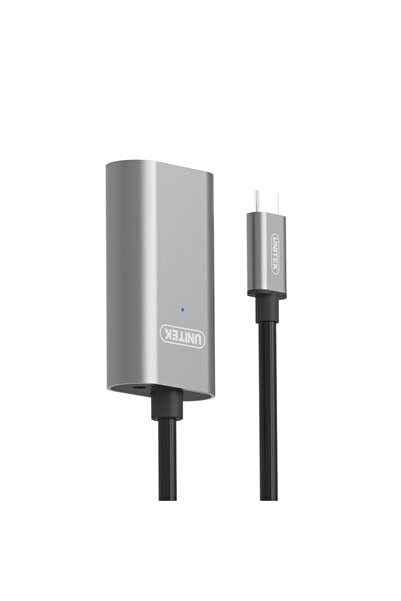 Unitek Cablu USB-C 5m negru/argintiu activ
