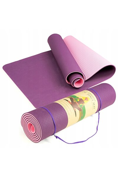 Midex Saltea de yoga ecologică, reversibilă, 61x183, culori