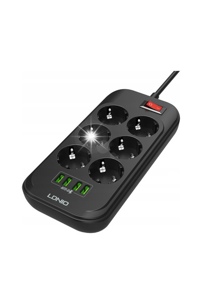 LDNIO Prelungitor 2m cu 6 prize + 4xUSB