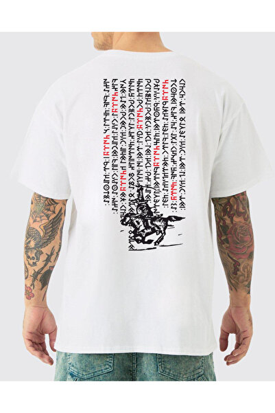 VEK Göktürk Letters Special Design T-Shirt Oversize Unisex 100% Cotton