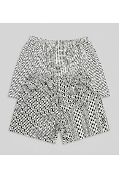 BİLGENS BUTİK Men's Plus Size Patterned Boxers (Pack of 2)