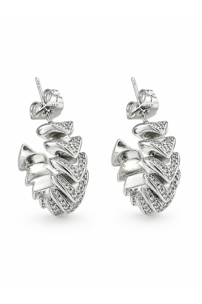 AUBRA Lunessa Curve Xuping Women's Steel Dangle Earrings Tarnish Resistant Si...