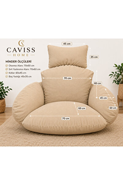 cavisshome CAVİSS HOME Tekli Salıncak Minderi, Salıncak, Minder, Oturma Minde...