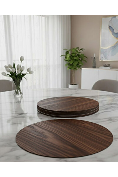ih ihra Set of 6 Mdf Round Plates - 30 cm Diameter Decorative Placemats and P...