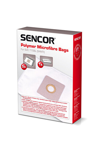 Sencor Set saci aspirator SVC 770, 5 bucăți cu microfiltru