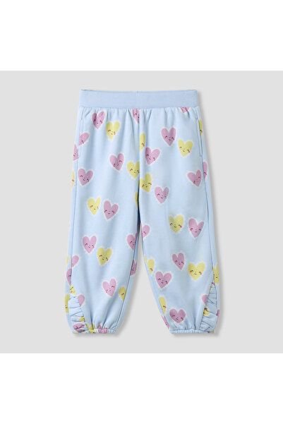 Juniors Girls Joggers with Heart Print - Elasticated Waist