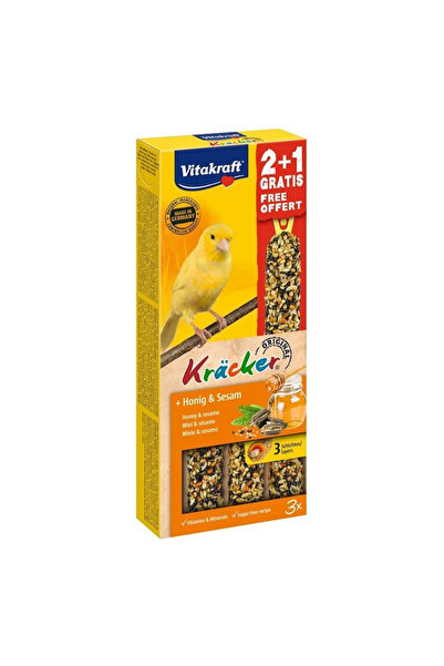 Vitakraft Batoane pentru canari cu miere si susan, 3 batoane, 90 g