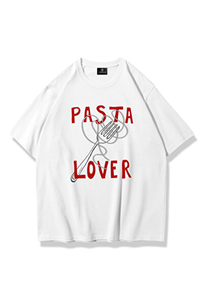 Cupla Unisex Pasta Lover Tshirt White