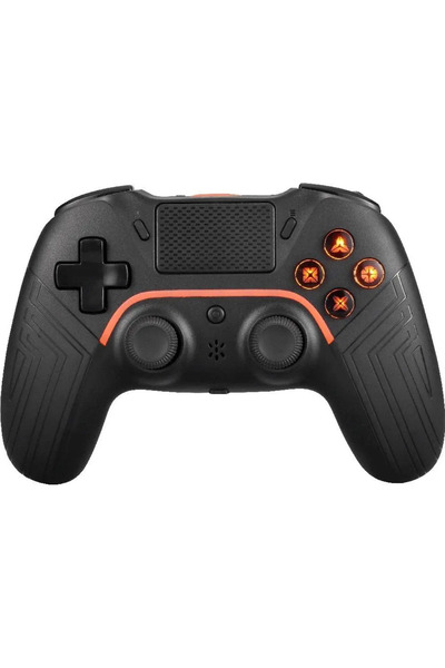 DELTACO Controler wireless de gaming compatibil cu Playstation 4, vibrații, t...